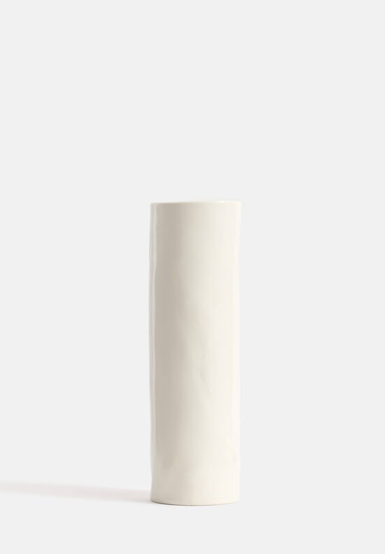 Bertozzi Handmade Porcelain Medium Vase in Bianca White	