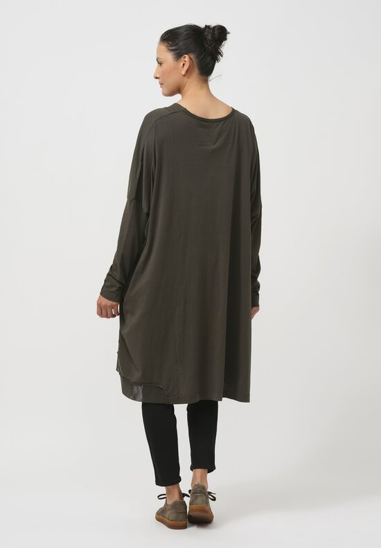 Rundholz Black Label Relaxed Cotton Tunic in Jungle Green	