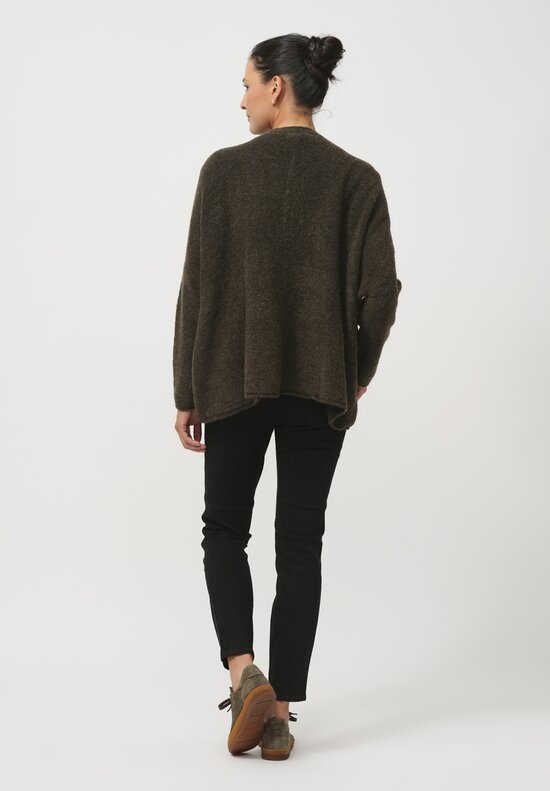 Rundholz Black Label Felted Knit Cardigan in Jungle Green	