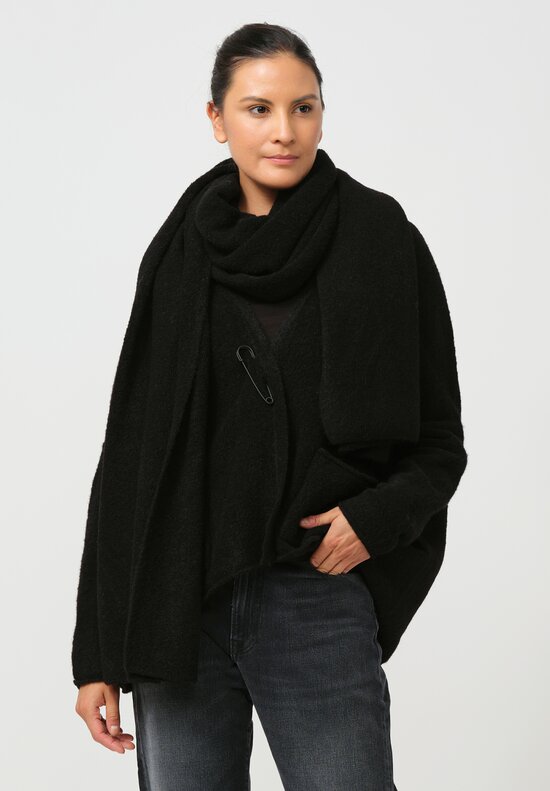 Rundholz Black Label Felted Knit Scarf in Black	