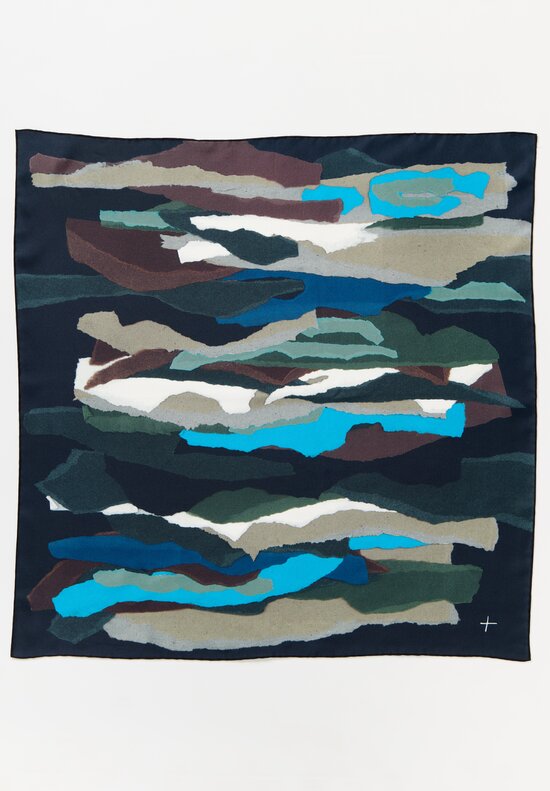 Toogood The Hunter Silk Scarf in Torn Paper Camo	