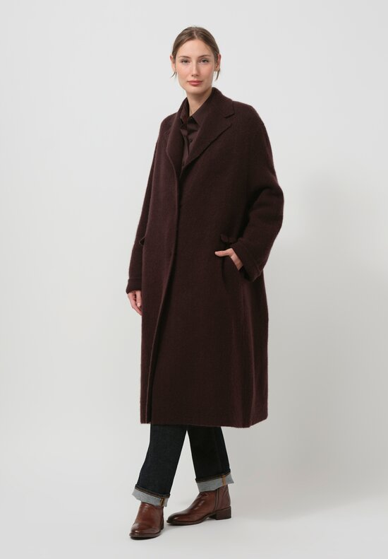 Boboutic Cashmere & Silk Coat in Brown	