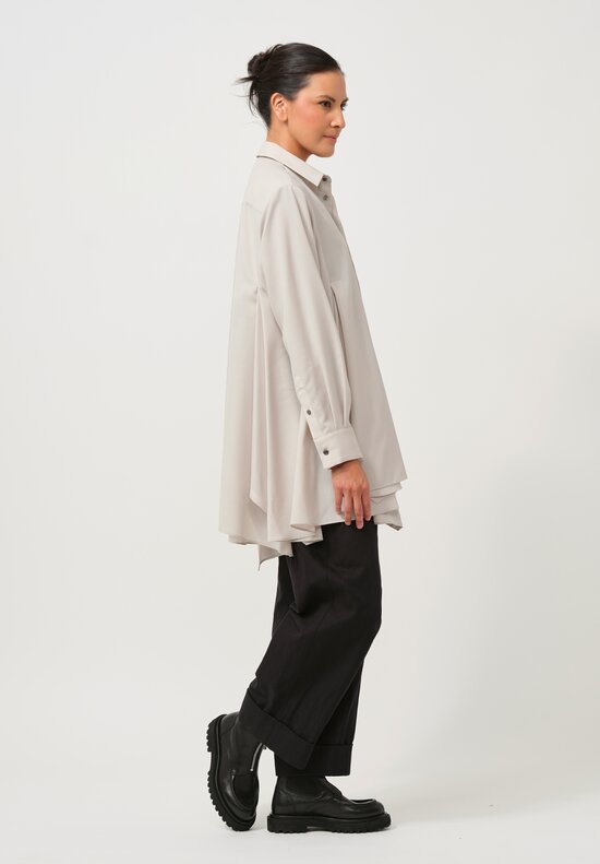 Sacai Long Swing Shirt in Natural	