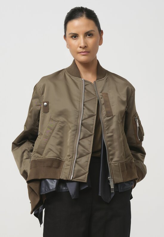 Sacai Nylon Twill Swing Bomber Jacket	