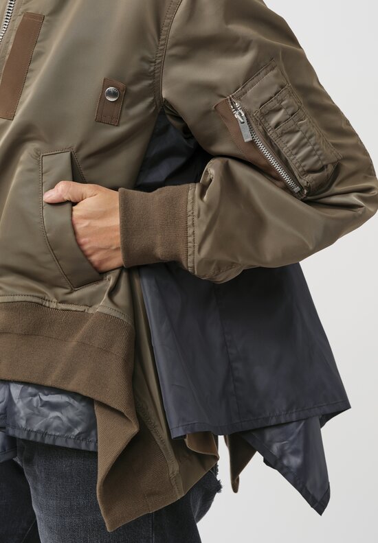 Sacai Nylon Twill Swing Bomber Jacket