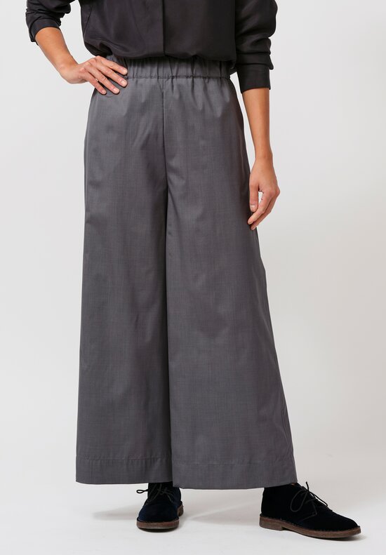 Asciari Wool & Silk Acero Pants in Grafite Grey