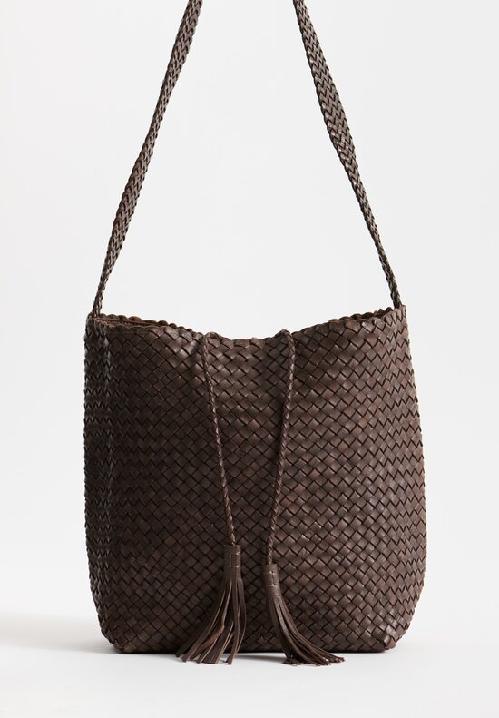 Massimo Palomba Victoria Wood Shoulder Bag in Ebano Brown	