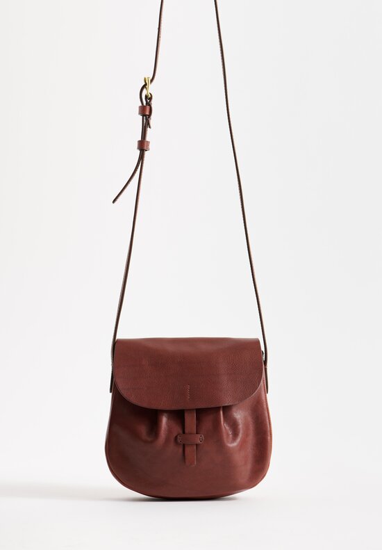 Massimo Palomba Jade Selleria Shoulder Bag in Chestnut Brown	