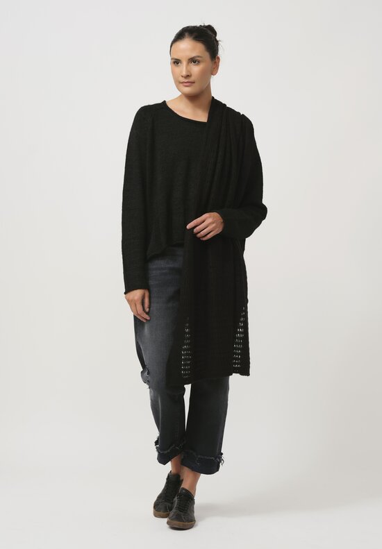 Rundholz Black Label Box-Knit Scarf in Black	