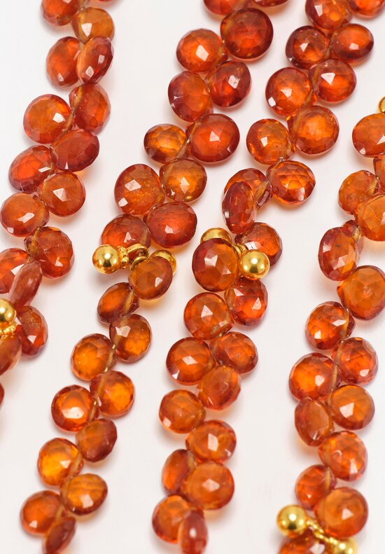 Greig Porter 18k 2 Strand Spessarite Garnet Necklace 16in