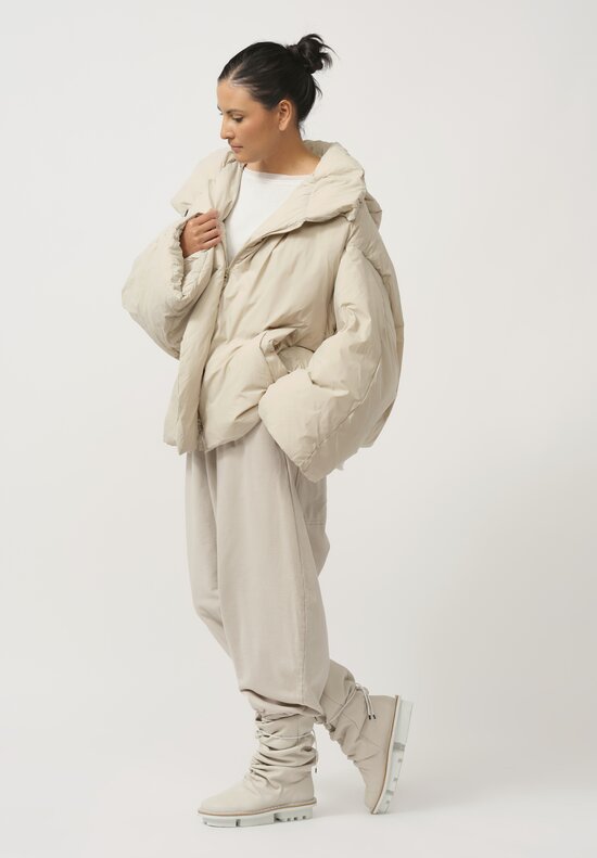 Rundholz Dip Puffer Bell Jacket in Eraser White	