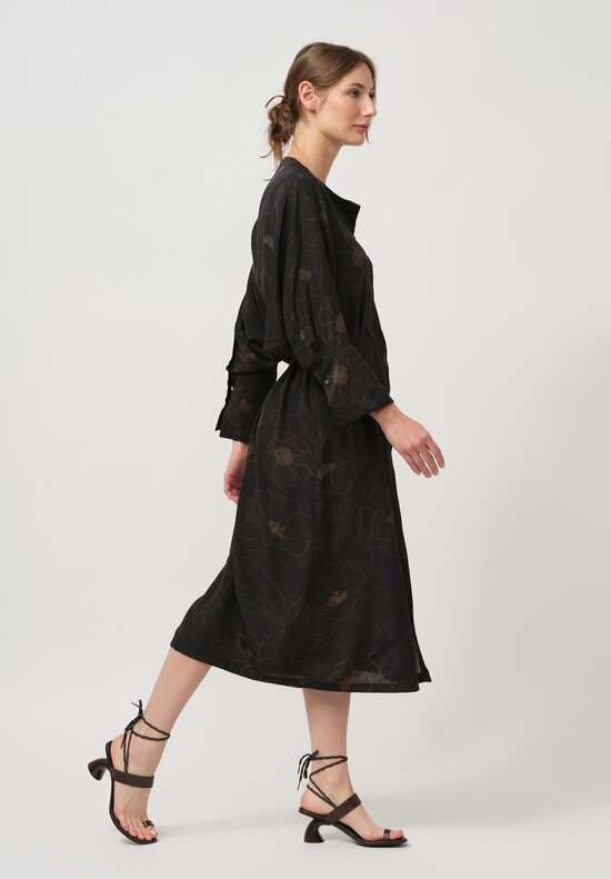 Dries Van Noten Silk Darissa Dress in Black	