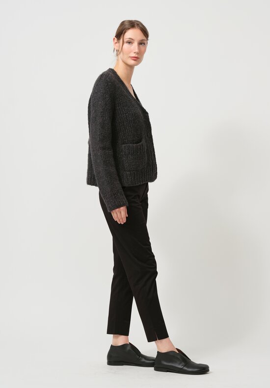 Wommelsdorff Cashmere & Silk Stella Cardigan in Dark Taupe	