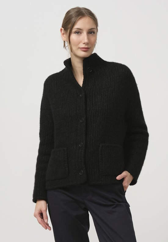 Wommelsdorff Cashmere & Silk Pina Jacket in Space Black	