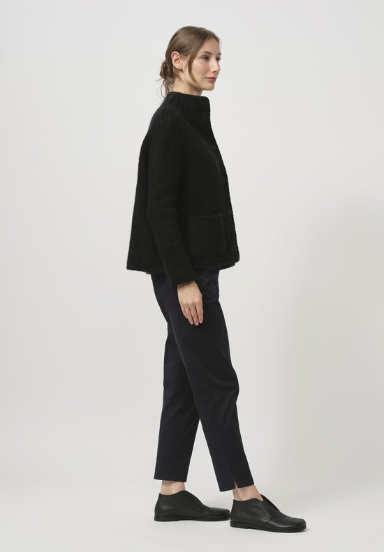 Wommelsdorff Cashmere & Silk Pina Jacket in Space Black	