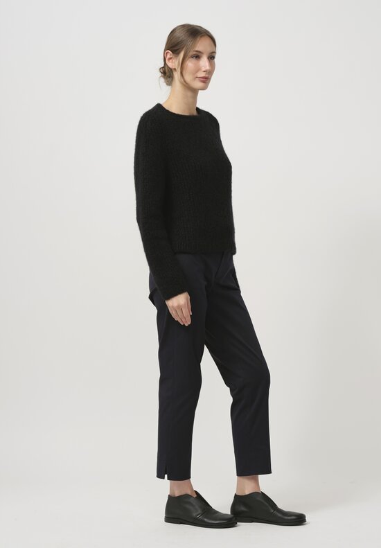 Wommelsdorff Cashmere & Silk Levi Sweater in Space Black	