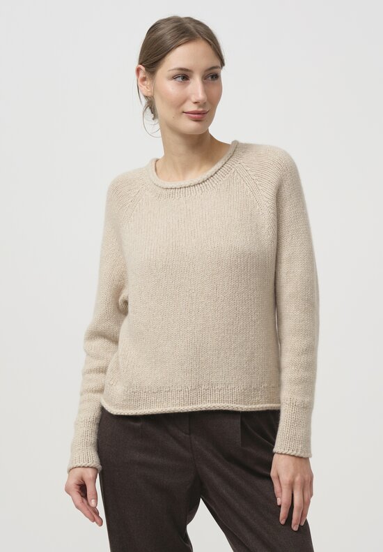 Wommelsdorff Cashmere & Silk Hana Sweater in Sand	