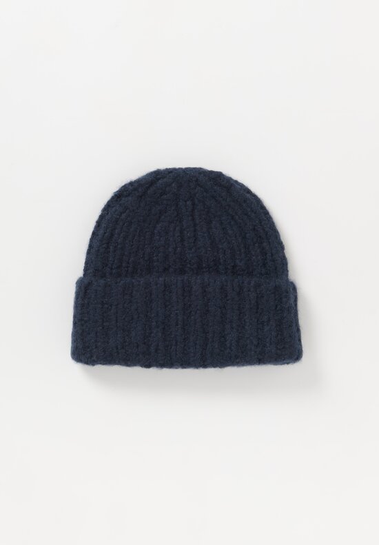 Wommelsdorff Cashmere & Silk Patti Beanie in Atlantic Blue