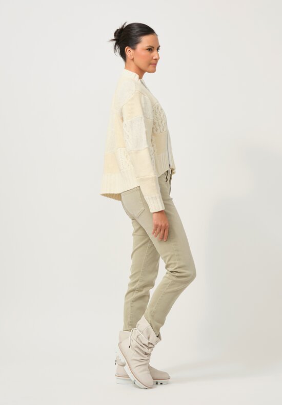 Sacai Patchwork Kit Blouson in White	