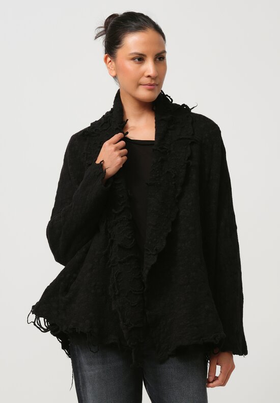 Rundholz Thready Cocoon Cardigan in Black 