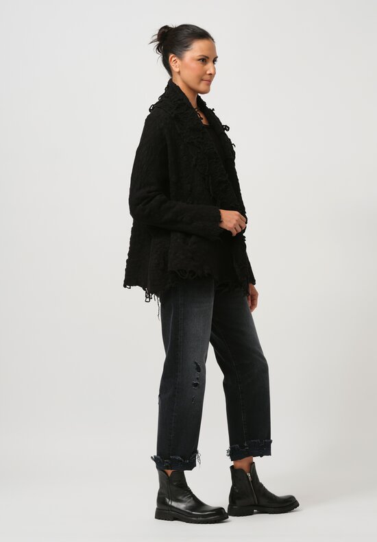 Rundholz Thready Cocoon Cardigan in Black 