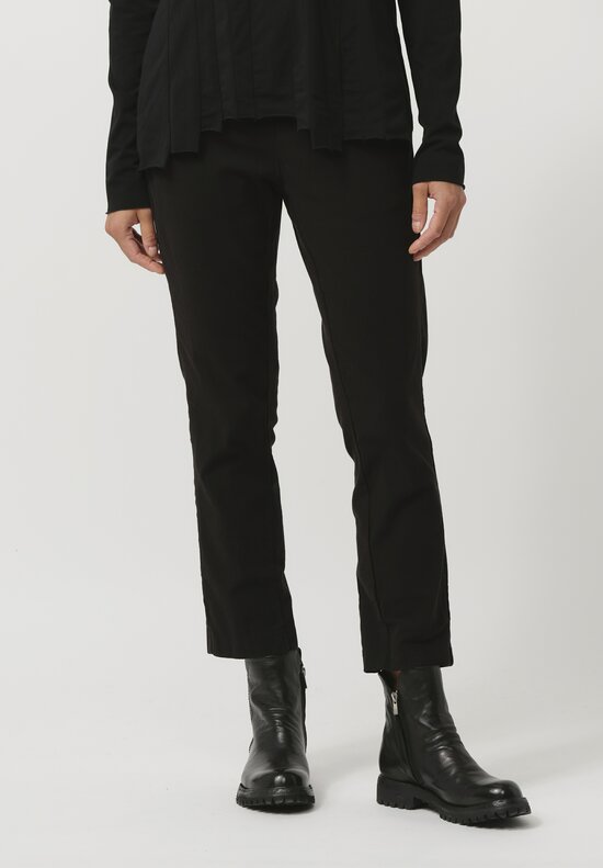 Rundholz Black Label Tapered Stretch Cotton Pants in Black	