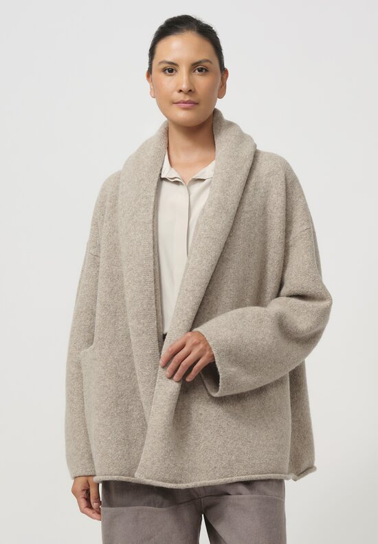 Lauren Manoogian Baby Alpaca & Wool Manta Coat in Dust Grey	