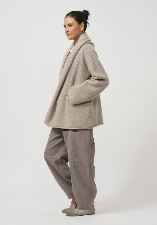 Lauren Manoogian Baby Alpaca & Wool Manta Coat in Dust Grey	