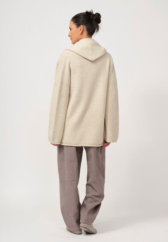 Lauren Manoogian Baby Alpaca & Wool Manta Coat in Ecru	