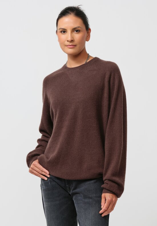 Frenckenberger Cashmere Boyfriend Sweater in Faded Brown