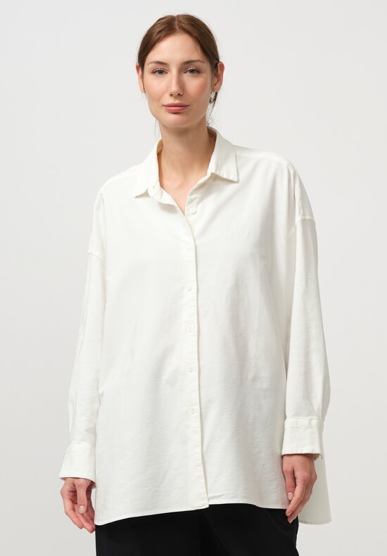 Casey Casey Cotton Hamnet Shirt in Momoya White	