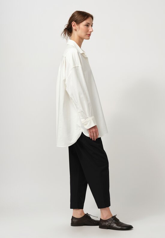 Casey Casey Cotton Hamnet Shirt in Momoya White	