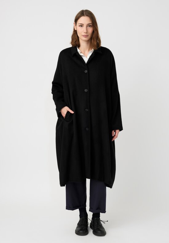 Casey Casey Cashmere Quorum Classic Verger Coat in Black