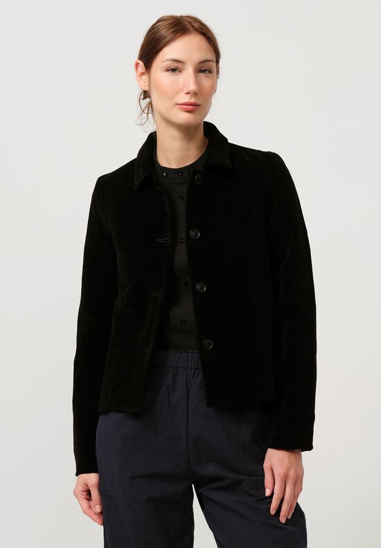 Casey Casey Cotton Velvet Pwet Linvel Jacket in Black	