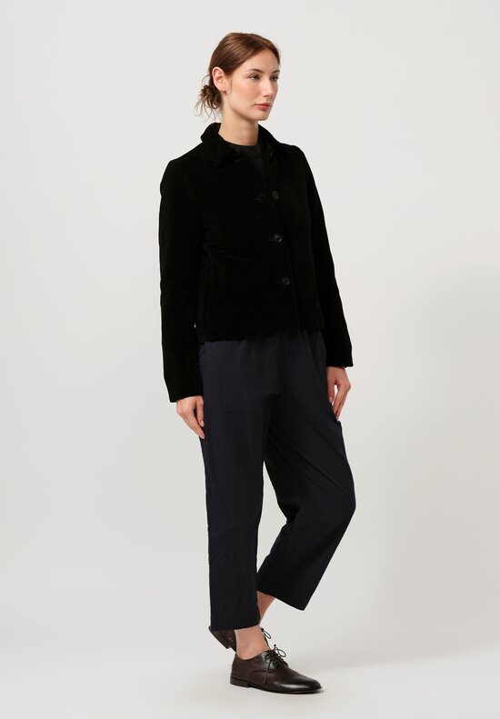 Casey Casey Cotton Velvet Pwet Linvel Jacket in Black	