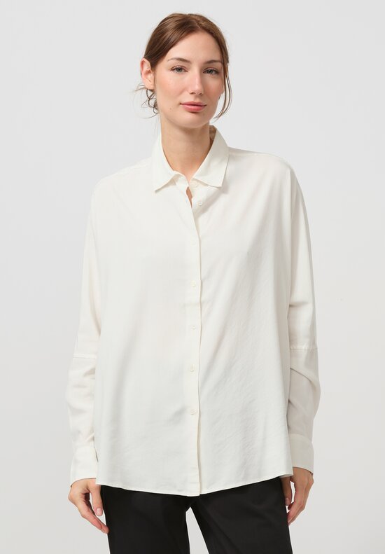 Casey Casey Silk Waga Soleil Shirt in Spun Natural	