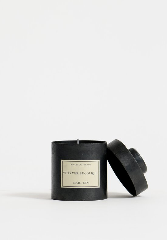 Mad et Len Handmade Apothicaire Black Wax Candle in Vetyver Bucolique	