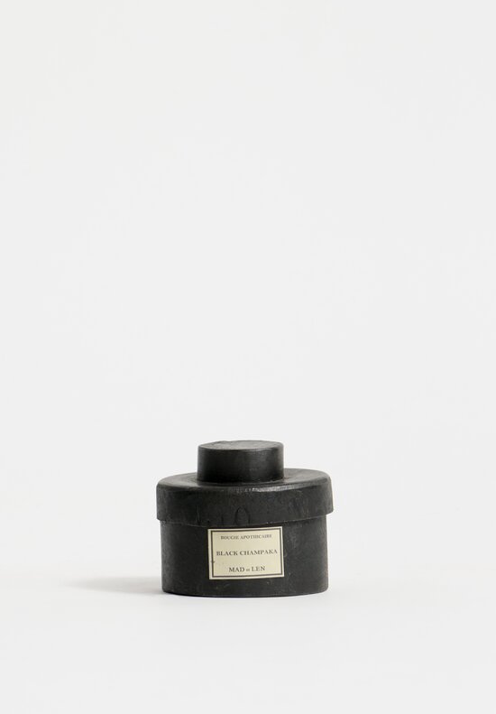 Mad et Len Handmade Apothicaire Mini Candle in Black Champaka	