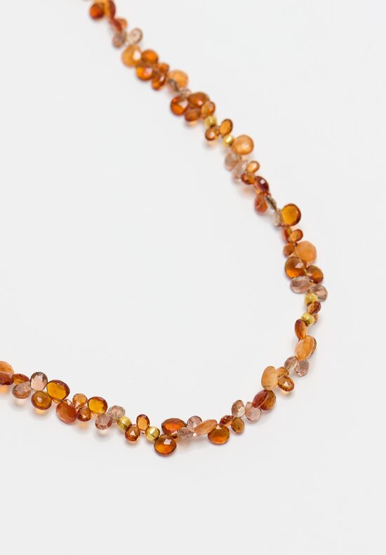 Greig Porter 18K, Orange Citrine Garnets Necklace	