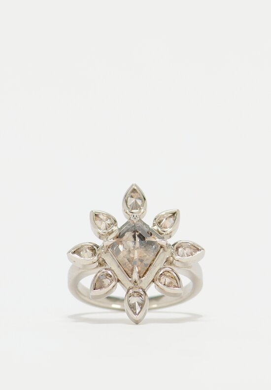 Lauren Wolf Salt & Pepper Diamond Snowflake Ring	