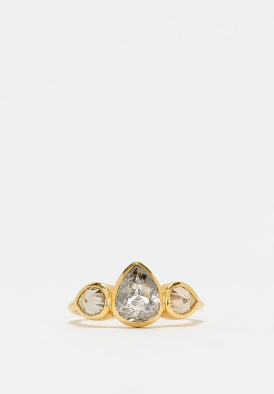 Lauren Wolf 18K, Rose Cut Pear Diamonds Ring	