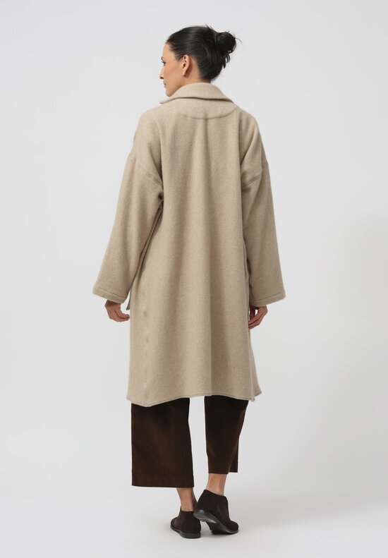 Kaval Cashmere Stole Coat in Natural	