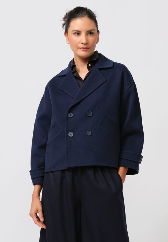 Asciari Double Breasted Ines Jacket in Dark Blue	