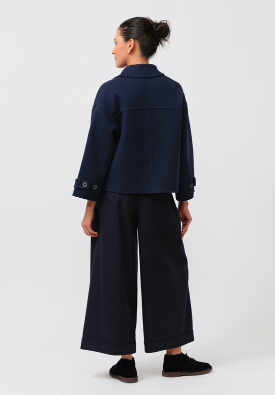 Asciari Double Breasted Ines Jacket in Dark Blue	