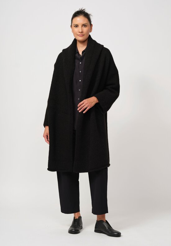 Lauren Manoogian Alpaca Capote Coat in Black	