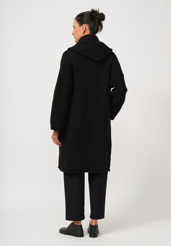 Lauren Manoogian Alpaca Capote Coat in Black	