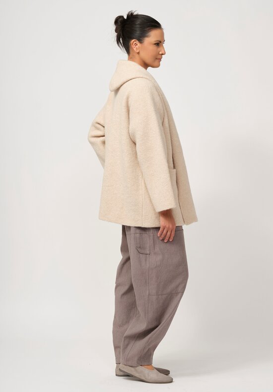 Lauren Manoogian Double Face Coat in Alabaster Cream	