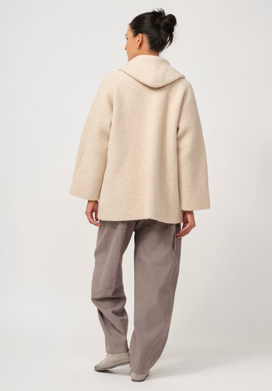 Lauren Manoogian Double Face Coat in Alabaster Cream	