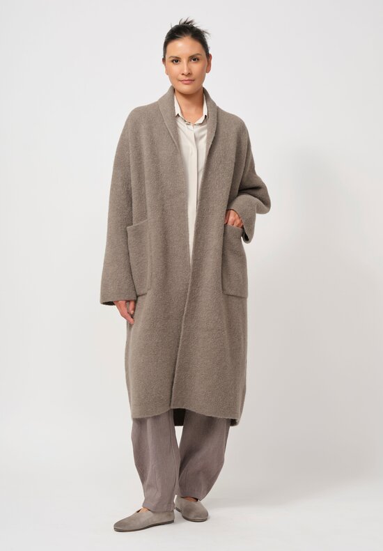 Lauren Manoogian Double Face Long Coat in Grey	