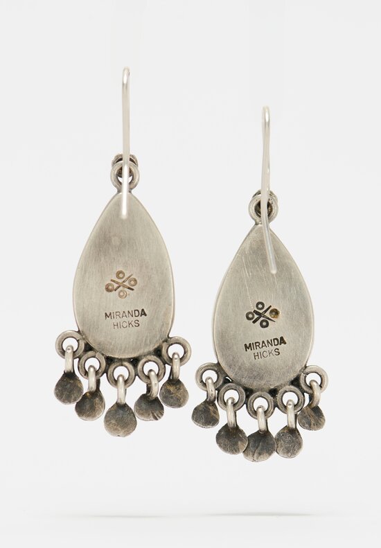 Miranda Hicks Sterling, Pyrite & Slate Dangle Earrings	